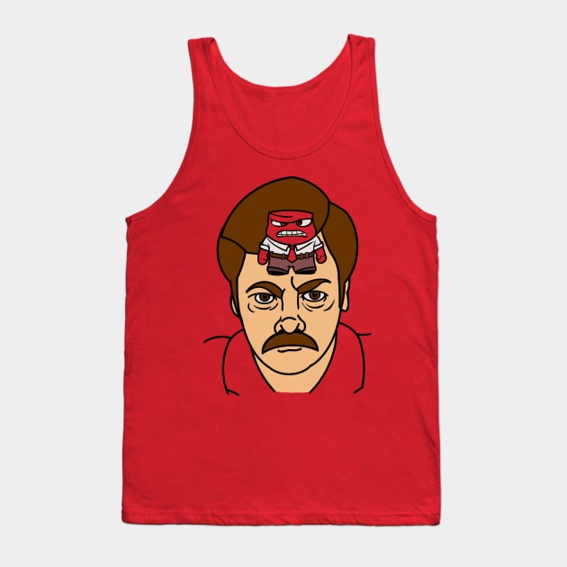 Ron Swanson Anger Management Tank Top by TheFlyingPenguin